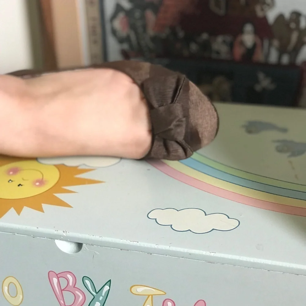 MIX IT CHOCOLATE FLATS BOW LIKE NEW